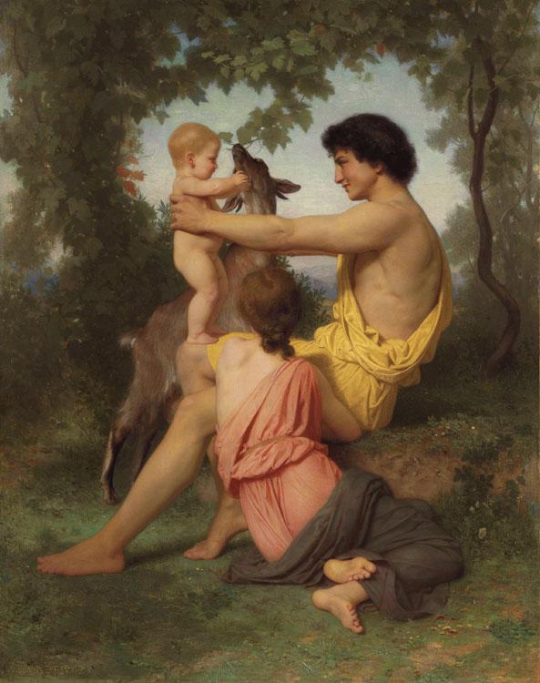 Adolphe William Bouguereau Idyll:Family from Antiquity (nn04) oil painting picture